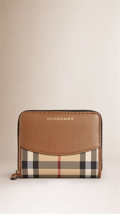 burberry horseferry check ziparound wallet|burberry wallet case.